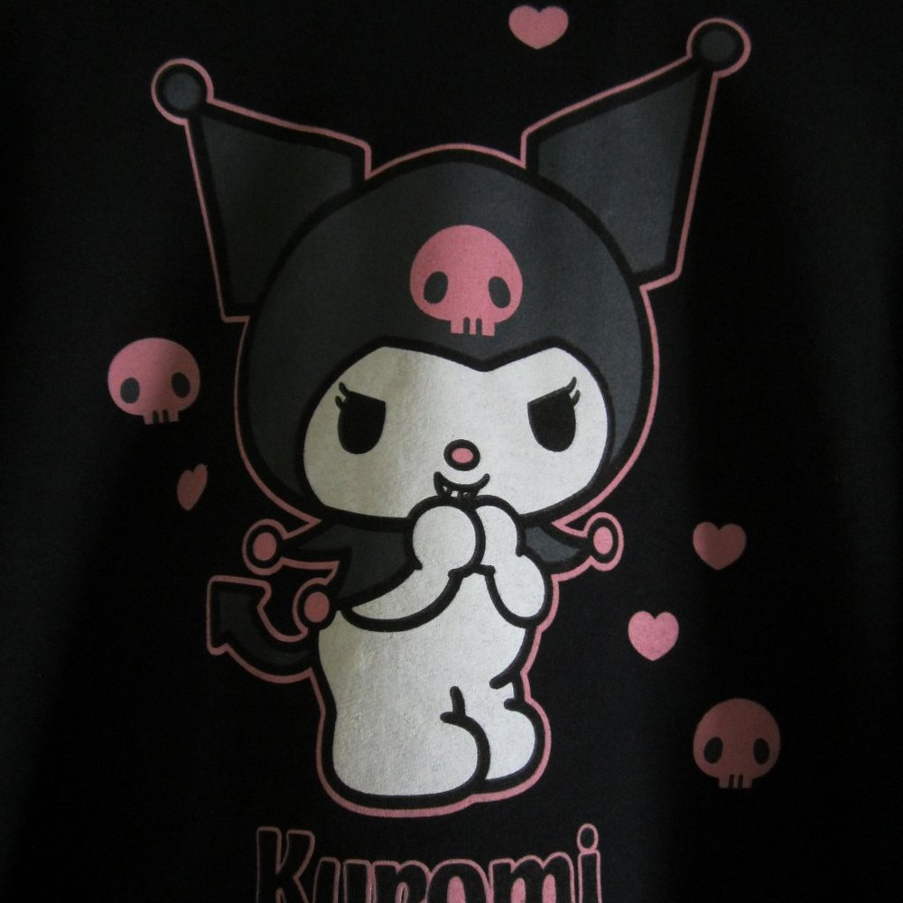 Kuromi Sanrio Black Hoodie - Gem image.